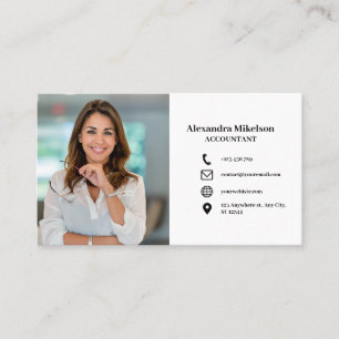 Minimal & Professional Employee Business Photo Card