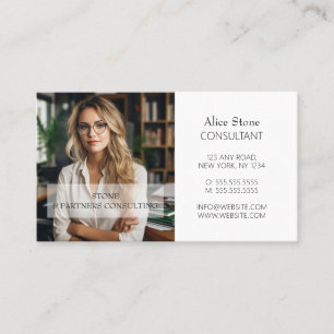 Minimal & Professional Employee Business Photo Card