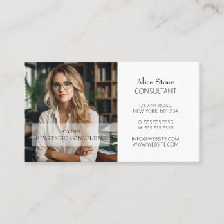 Minimal & Professional Employee Business Photo Card