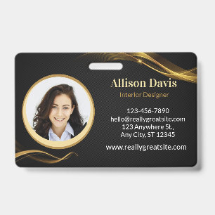 Minimal & Professional Employee Business Photo ID Badge