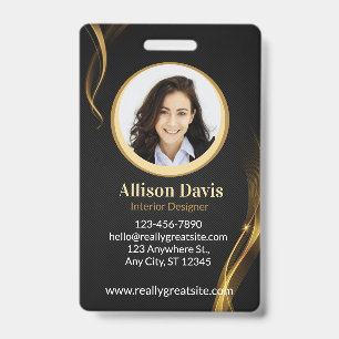 Minimal & Professional Employee Business Photo ID Badge