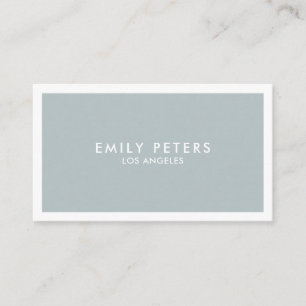 Minimal Professional Luxury Dusty Blue Business Card