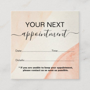 Minimal Professional Orange Terracotta Boho Appoi Appointment Card