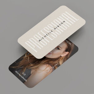 Minimal Professional Photo Sand Simple Business Card