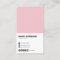 Minimal Professional Pink Vertical Business Card