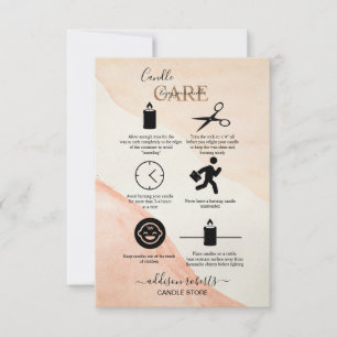 Minimal Professional Terracota Candle Care   Thank You Card