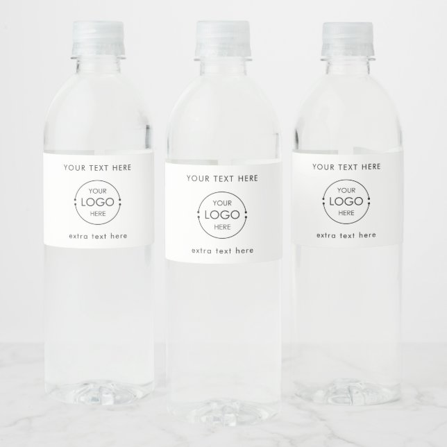 Minimal Promotional Business Company Logo Customer Water Bottle Label (Bottles)