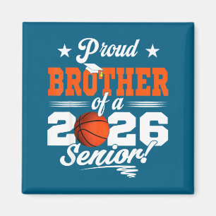Minimal Proud Brother 2026 Senior Basketball Magnet