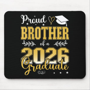 Minimal Proud Brother Class 2026 Graduate Mouse Mat