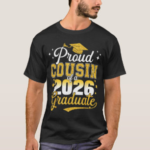 Minimal Proud Cousin Class 2026 Graduate T-Shirt