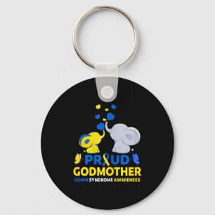 Minimal Proud Godmother Down Syndrome Awareness Key Ring