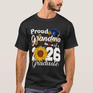 Minimal Proud Grandma 2026 Graduate For T-Shirt