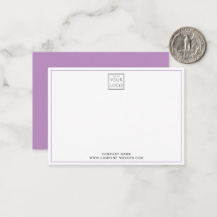Minimal Purple Business Logo Company Name Card