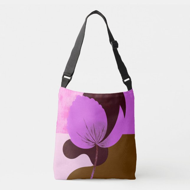 Minimal Purple Flower Tote Bag – Modern Floral Des (Front)