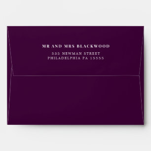 Minimal Purple Gem Return Address Envelope