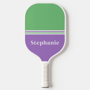 Minimal Purple Green Pickleball Paddle