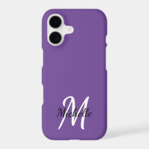 Minimal Purple Monogrammed