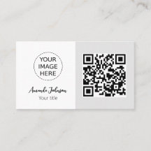 Minimal QR Code Business Card with Your Logo