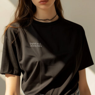 Minimal Quote "Digital Soul, Analogue Tears" Woman T-Shirt