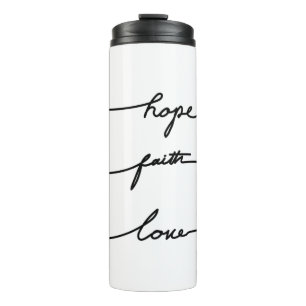 Minimal quote typography hand drawn ink lettering thermal tumbler