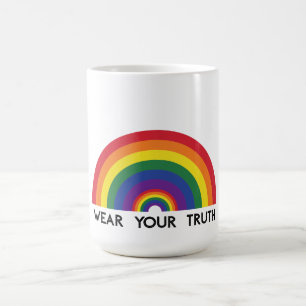 Minimal Rainbow Arch Modern Colourful Statement  Coffee Mug