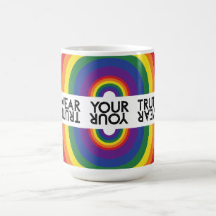 Minimal Rainbow Arch Modern Colourful Statement Coffee Mug