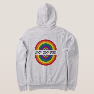 Minimal Rainbow Arch Modern Colourful Statement Hoodie