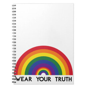 Minimal Rainbow Arch Modern Colourful Statement Notebook