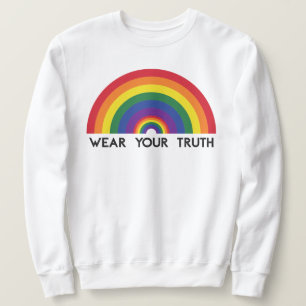 Minimal Rainbow Arch Modern Colourful Statement Sweatshirt