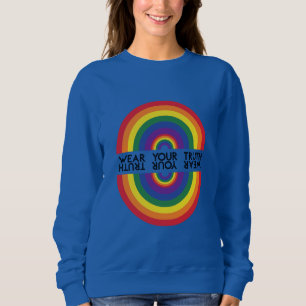 Minimal Rainbow Arch Modern Colourful Statement Sweatshirt