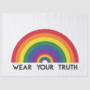Minimal Rainbow Arch Modern Colourful Statement Tissue Paper
