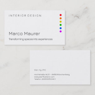Minimal Rainbow Business Card with Pride Colors