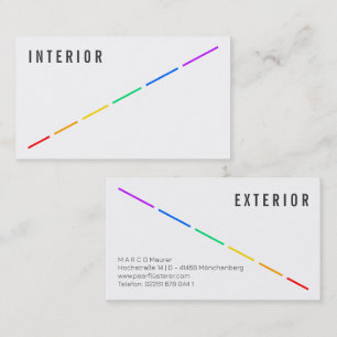 Minimal Rainbow Business Card with Pride Colours