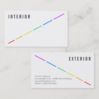 Minimal Rainbow Business Card with Pride Colours