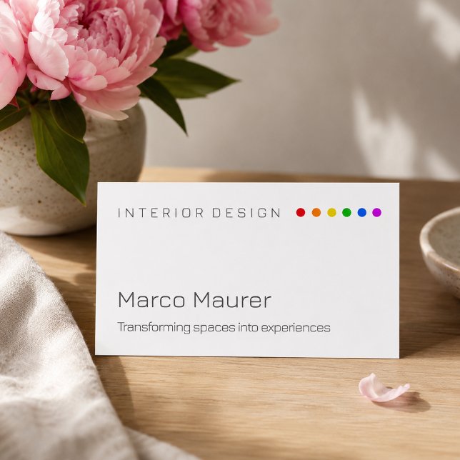 Minimal Rainbow Business Card with Pride Colours (Creator Uploaded)