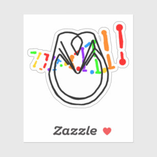 Minimal Rainbow DNA & Horse Hoof Vinyl Sticker