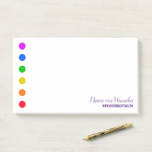 Minimal Rainbow Dots Line Template Notes