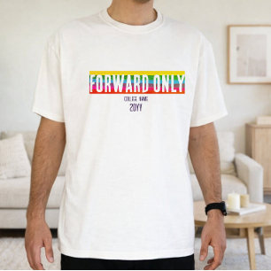 Minimal Rainbow Forward Only Graduation Shirt