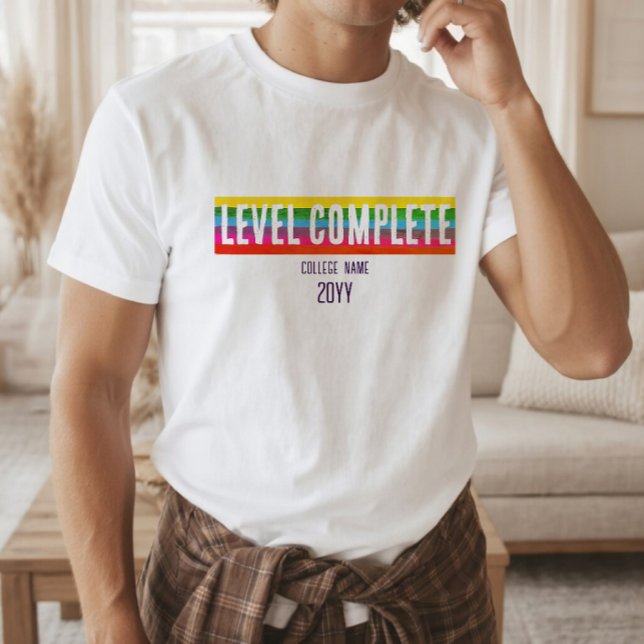 Minimal Rainbow Level Complete Graduation Shirt  (Creator Uploaded)