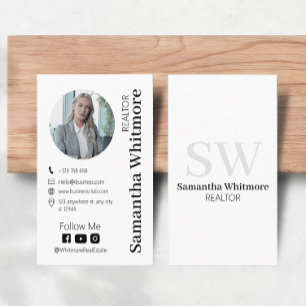 Minimal Realtor Professional Real Estate Business Card