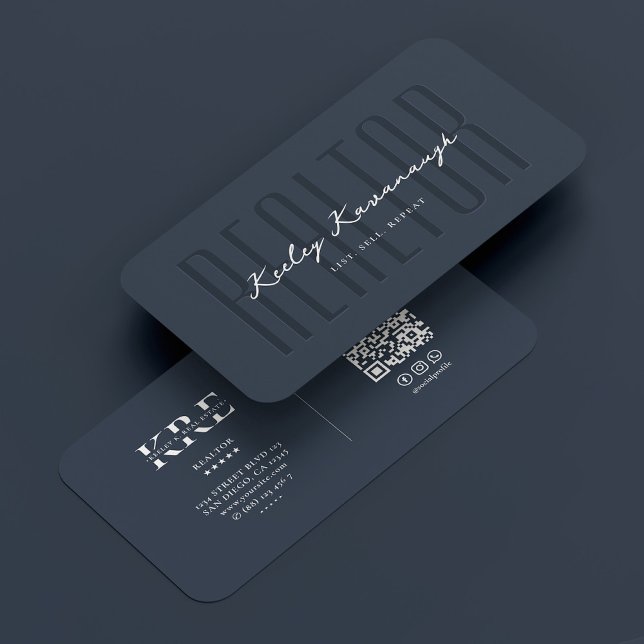 Minimal Realtor Real Estate Mortgage Charcoal Business Card (Minimal Realtor Real Estate Mortgage Charcoal Business Card
)