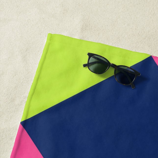 Minimal Rectangles Bold Beach Towel (In Situ)