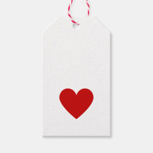 Minimal Red Heart Love Simple Modern Classic Gift Tags