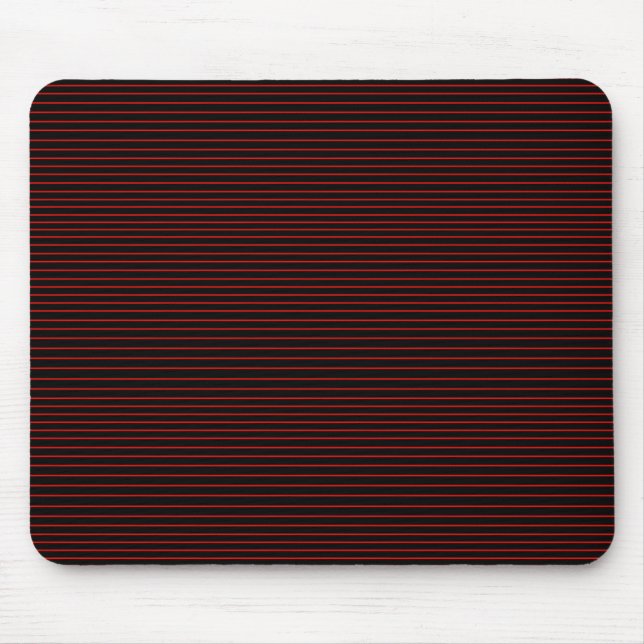 Minimal red lines mouse mat (Front)