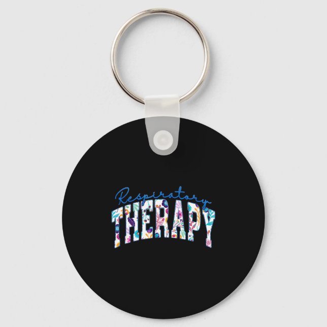 Minimal Respiratory Therapy Funny Therapist Rt Key Ring (Front)