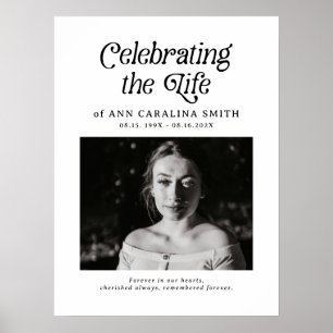 Minimal Retro Funeral Order of Service Sign