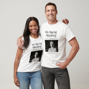 Minimal Retro Funeral Photo In Loving Memory T-Shirt
