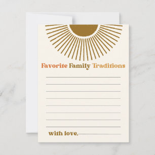 Minimal Retro Sun Favourite Family Traditions