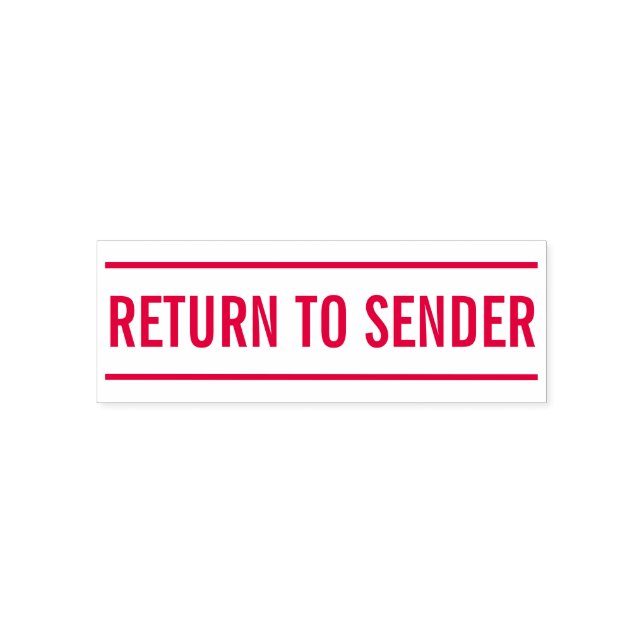 Minimal "RETURN TO SENDER" Rubber Stamp (Design)