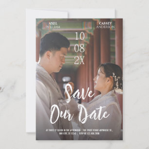 Minimal romance asian movie wedding photo save the date